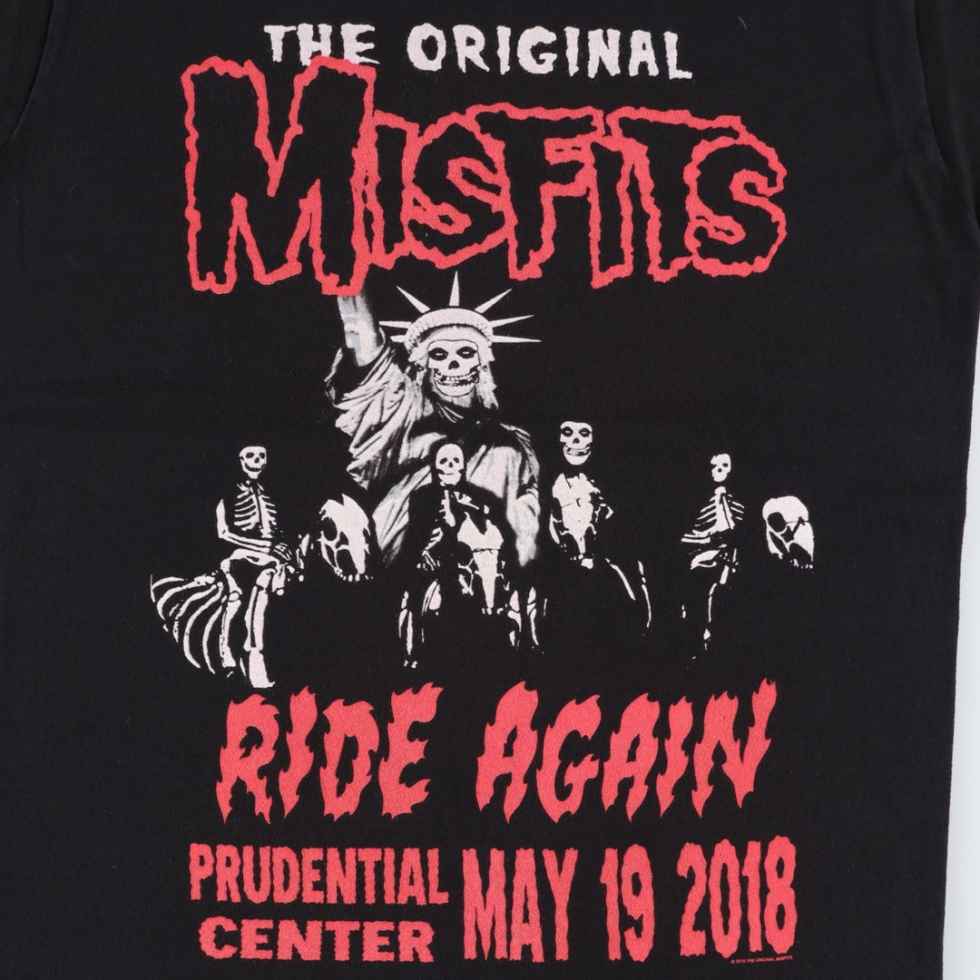 MISFITS Misfits Band T-shirt, Band T, Men's XL size unclear black type Vintage Second Hand