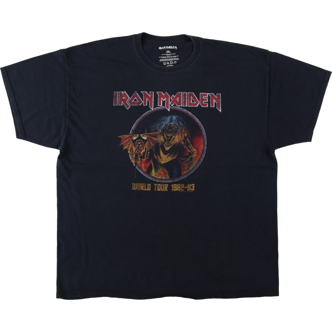 IRON MAIDEN Iron Maiden Band T-shirt Band T Men's XXL cotton black type Vintage Second Hand
