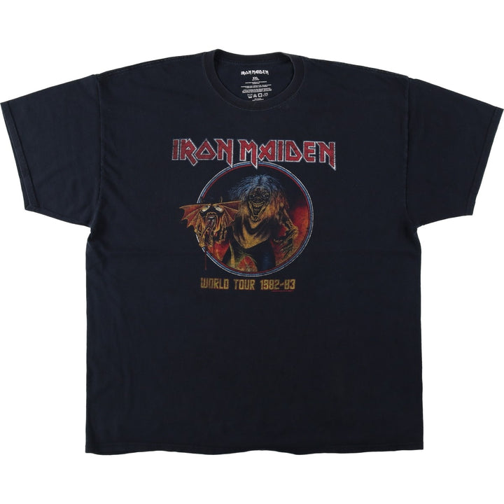 IRON MAIDEN Iron Maiden Band T-shirt Band T Men's XXL cotton black type Vintage Second Hand