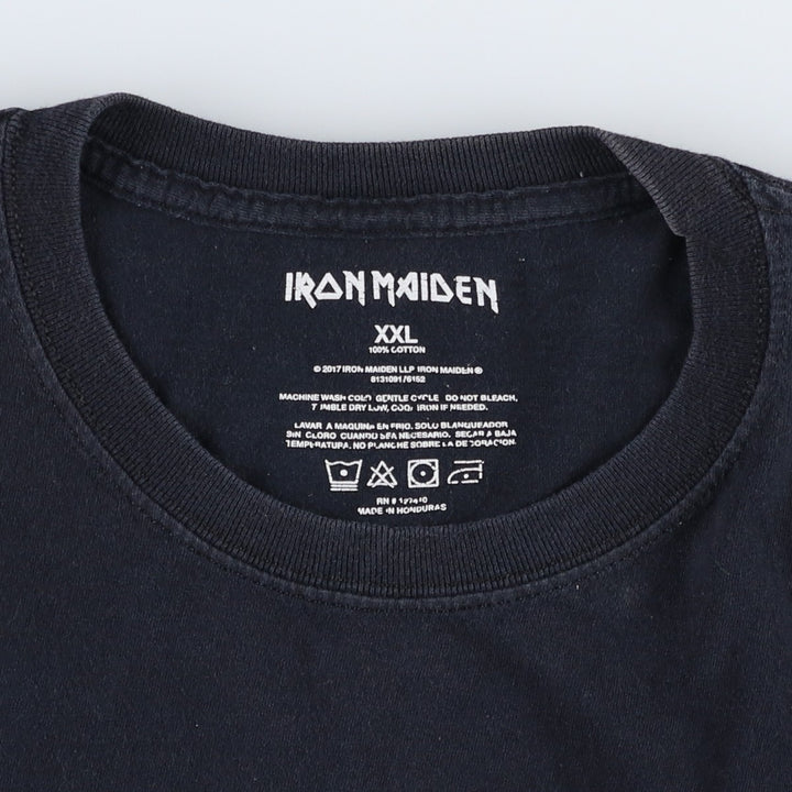 IRON MAIDEN Iron Maiden Band T-shirt Band T Men's XXL cotton black type Vintage Second Hand