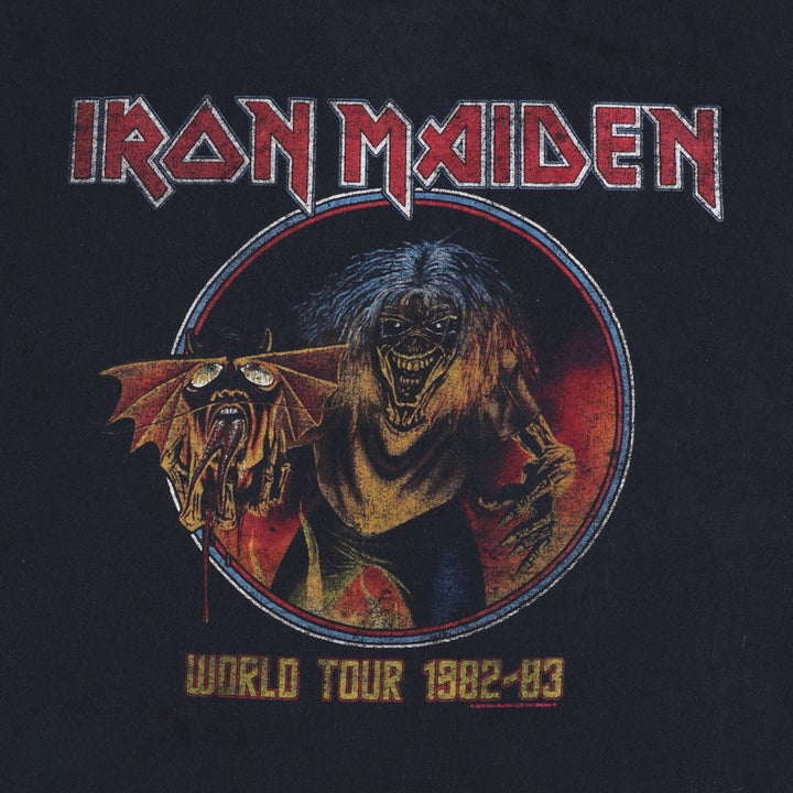 IRON MAIDEN Iron Maiden Band T-shirt Band T Men's XXL cotton black type Vintage Second Hand