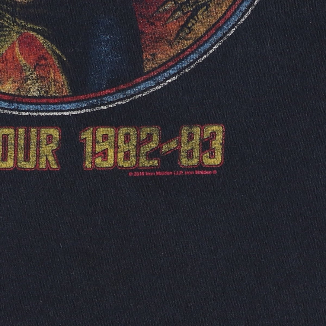 IRON MAIDEN Iron Maiden Band T-shirt Band T Men's XXL cotton black type Vintage Second Hand