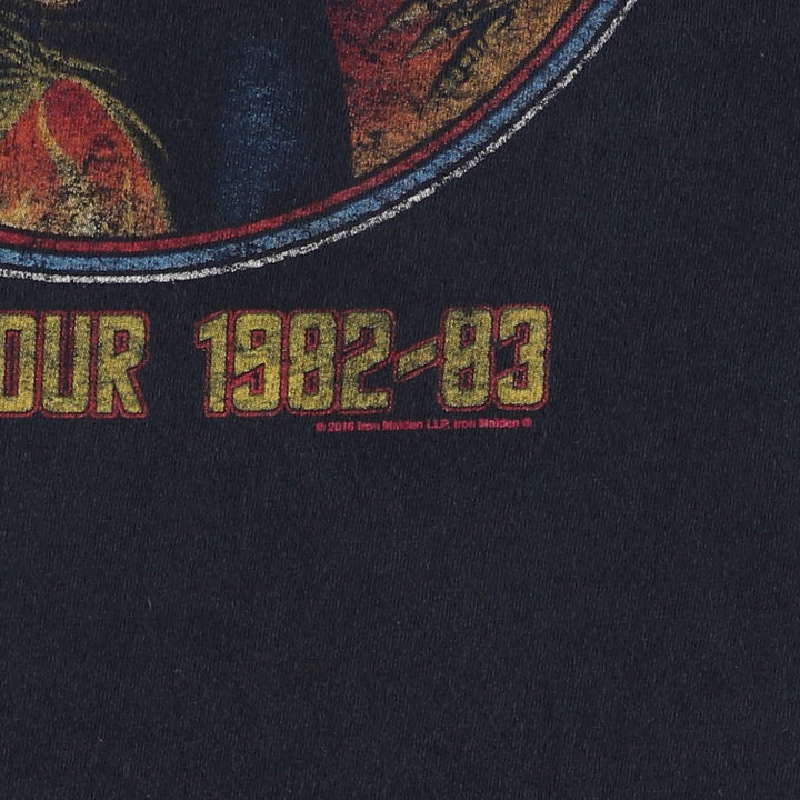 IRON MAIDEN Iron Maiden Band T-shirt Band T Men's XXL cotton black type Vintage Second Hand