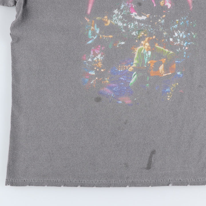 NIRVANA Nirvana Band T-shirt, Band T, Men's S size cotton gray type Vintage Second Hand