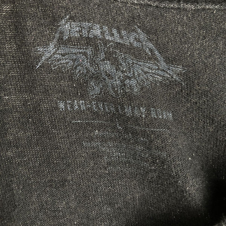 METALLICA Metallica Band T-shirt Band T Men's L size unclear black type Vintage Second Hand