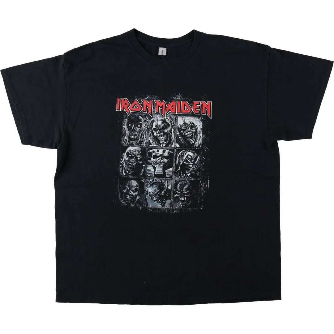 IRON MAIDEN Iron Maiden Band T-shirt Band T Men's L size cotton black type Vintage Second Hand