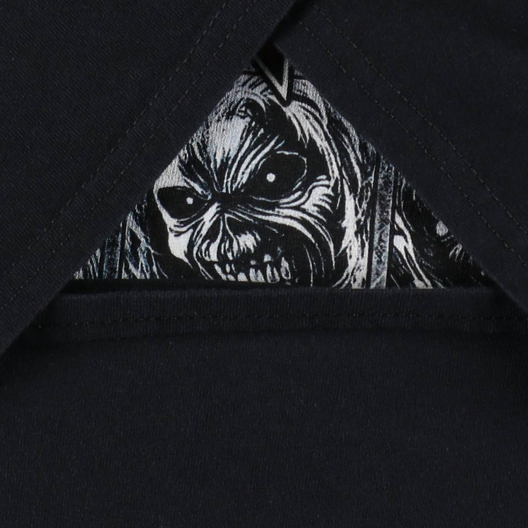 IRON MAIDEN Iron Maiden Band T-shirt Band T Men's L size cotton black type Vintage Second Hand