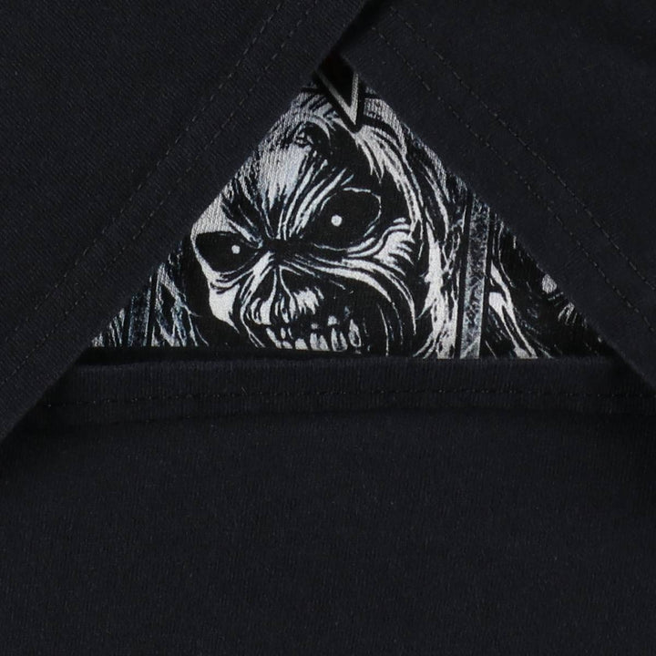 IRON MAIDEN Iron Maiden Band T-shirt Band T Men's L size cotton black type Vintage Second Hand