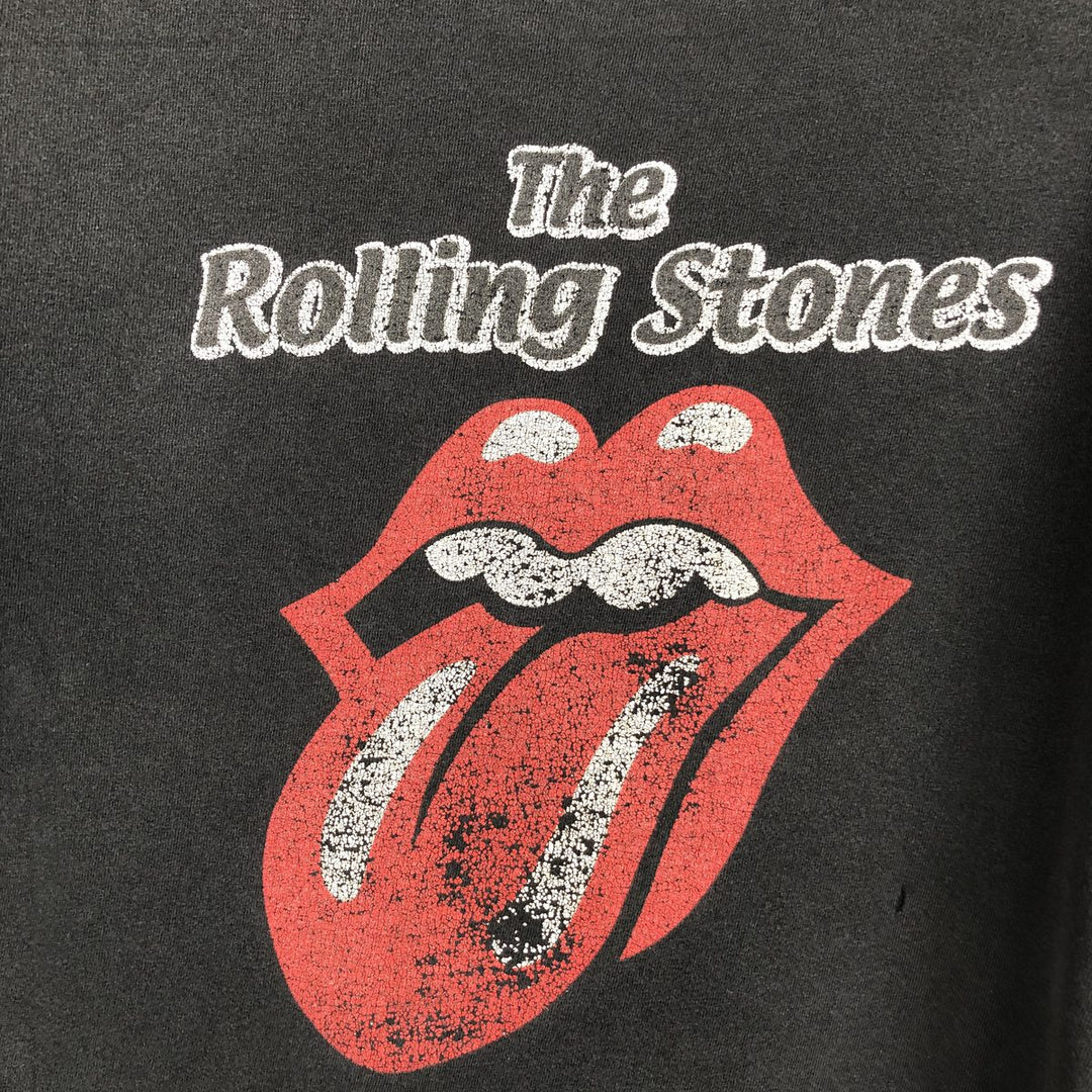 THE ROLLING STONES The Rolling Stones Band T-shirt Band T Men's L size unclear black type Vintage Second Hand
