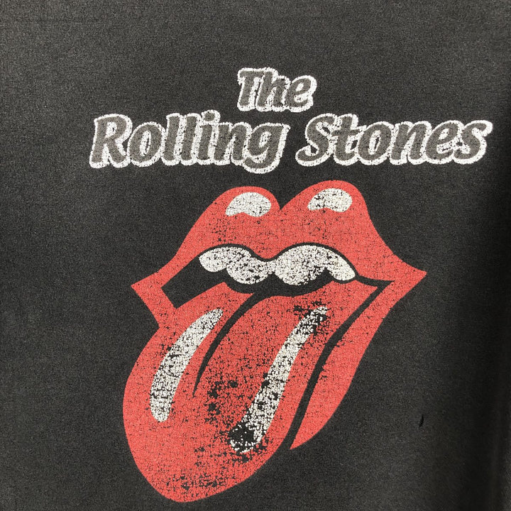 THE ROLLING STONES The Rolling Stones Band T-shirt Band T Men's L size unclear black type Vintage Second Hand