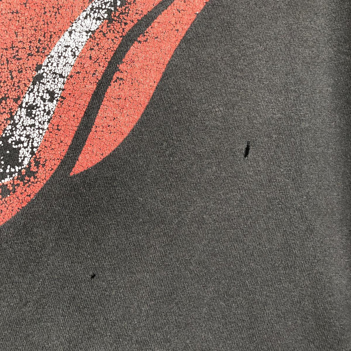 THE ROLLING STONES The Rolling Stones Band T-shirt Band T Men's L size unclear black type Vintage Second Hand