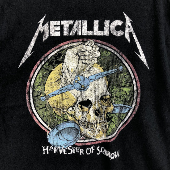 METALLICA Metallica Band T-shirt Band T Men's L size cotton black type Vintage Second Hand