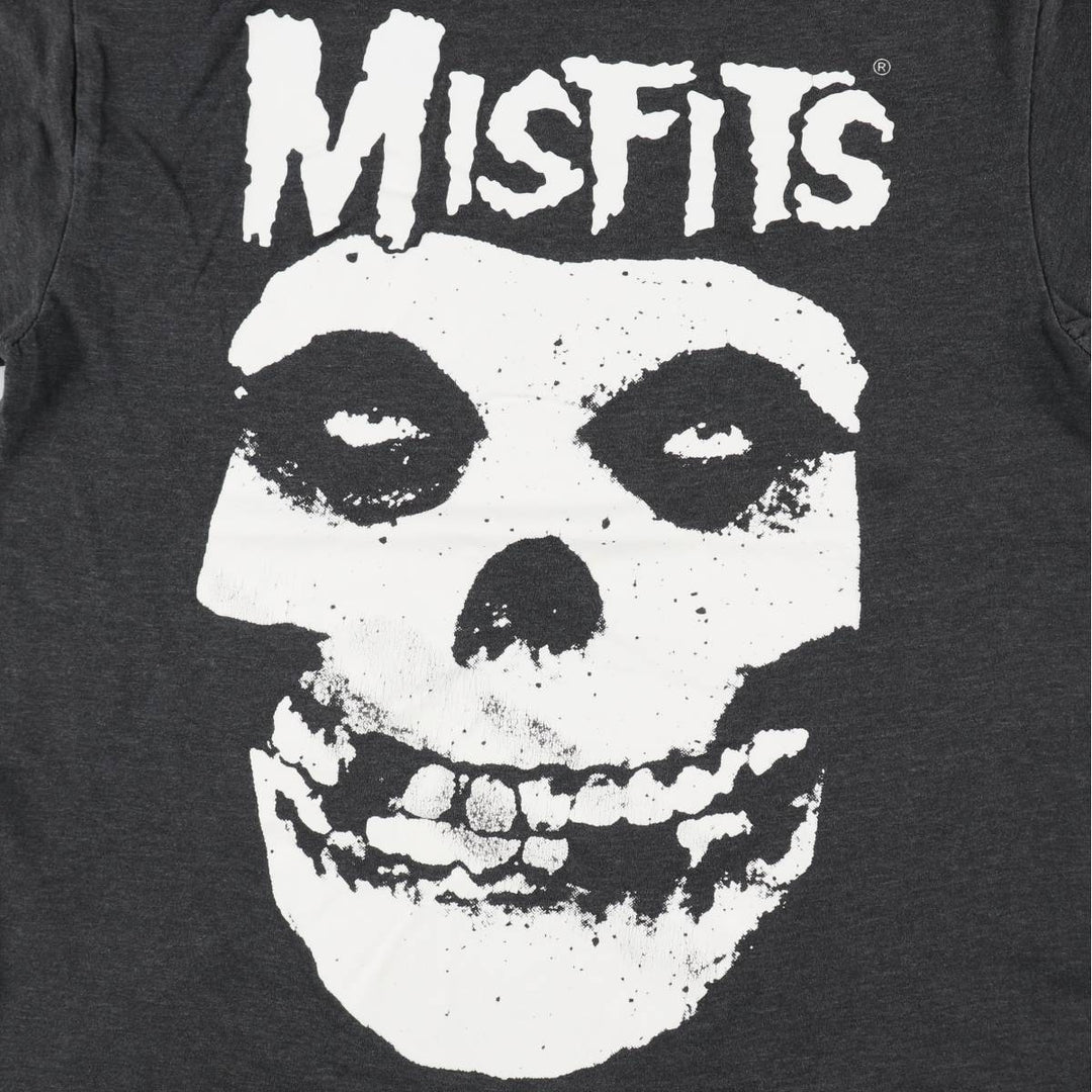 THE MISFITS Band T-shirt (Men's size L) cotton gray type Vintage Second Hand