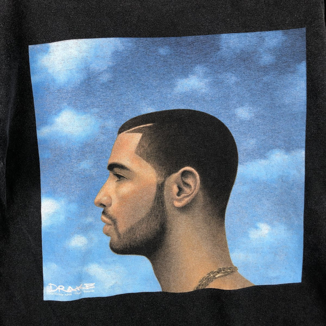 DRAKE Rap T-shirt, Men's M size unclear black type Vintage Second Hand