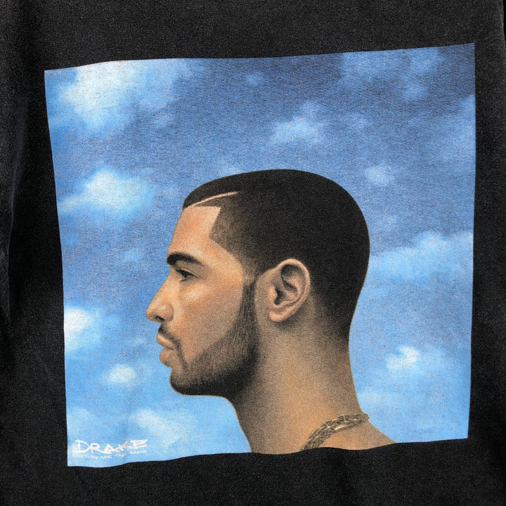 DRAKE Rap T-shirt, Men's M size unclear black type Vintage Second Hand