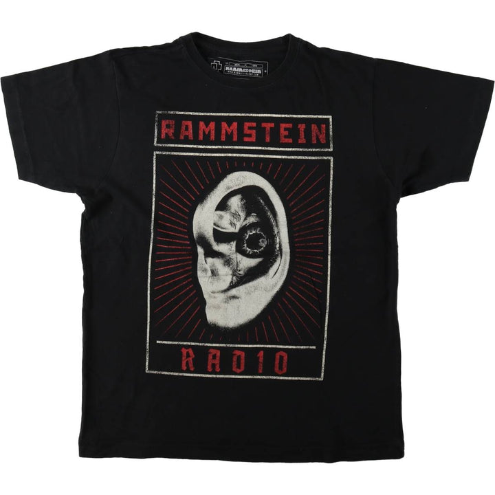 RAMMSTEIN band t-shirt, men's size M. cotton black type Vintage Second Hand