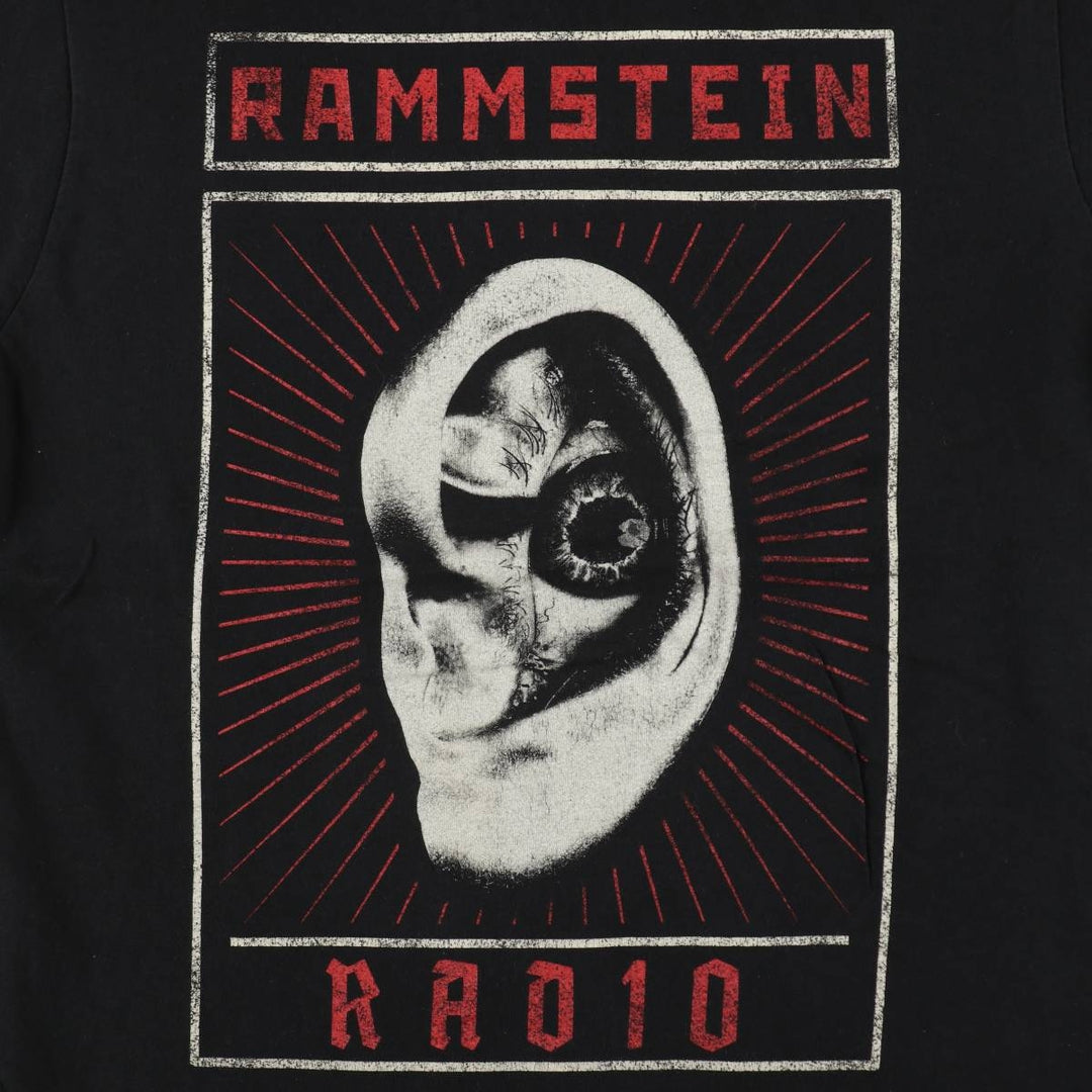 RAMMSTEIN band t-shirt, men's size M. cotton black type Vintage Second Hand