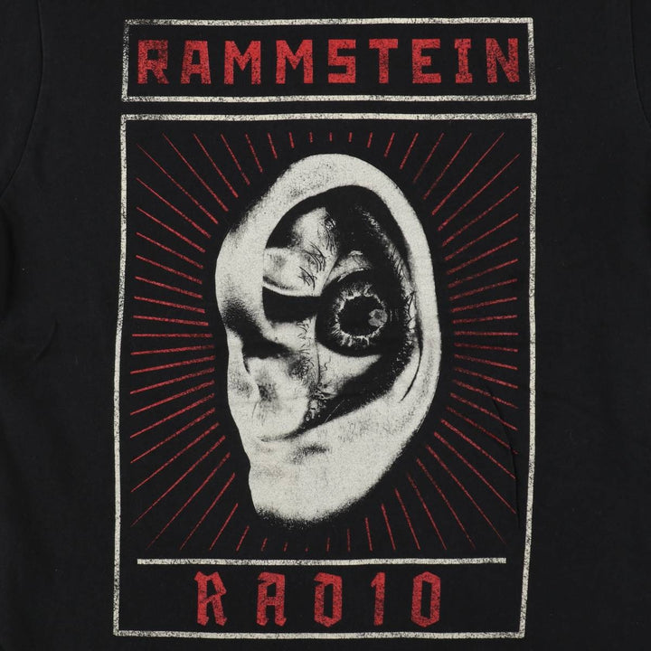RAMMSTEIN band t-shirt, men's size M. cotton black type Vintage Second Hand