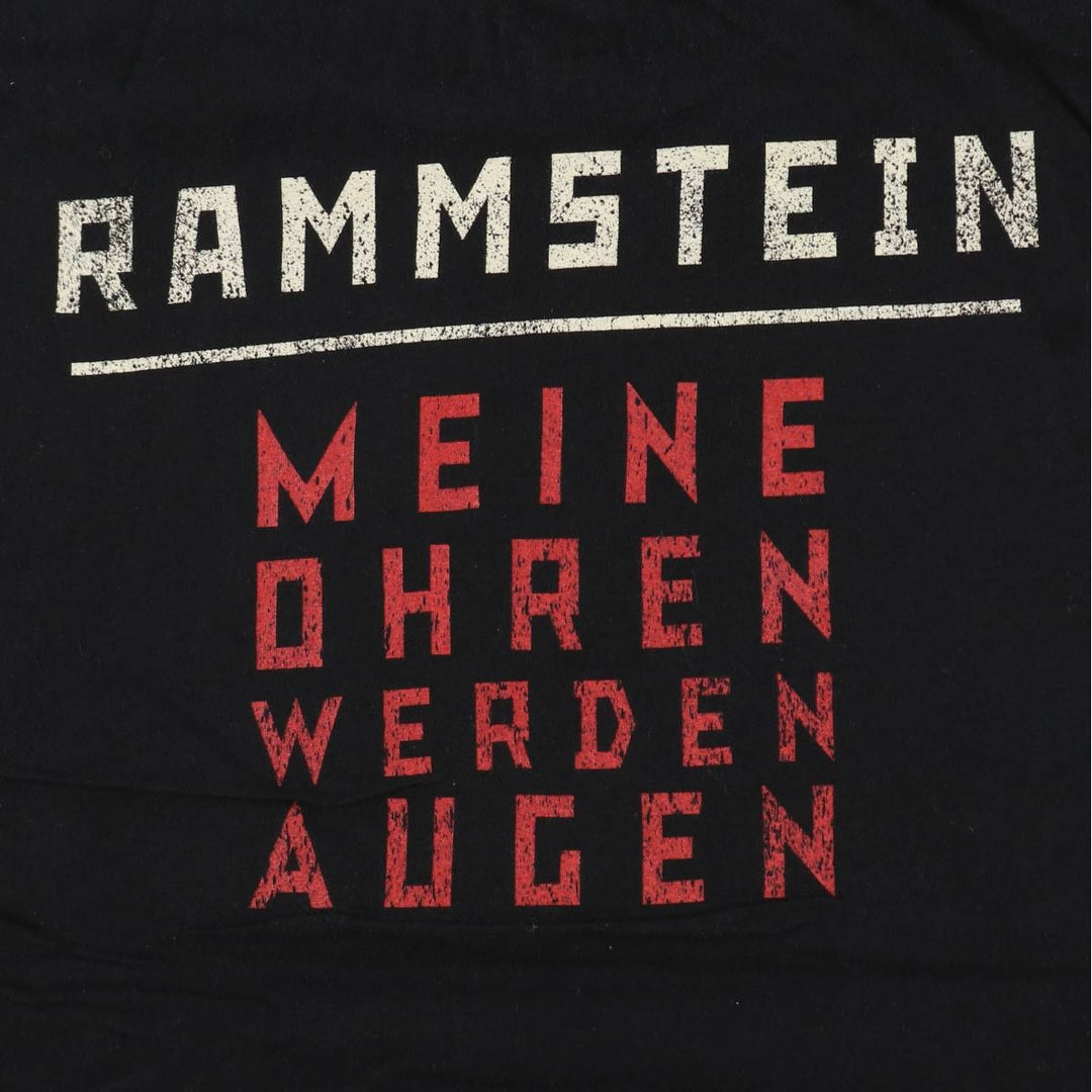 RAMMSTEIN band t-shirt, men's size M. cotton black type Vintage Second Hand