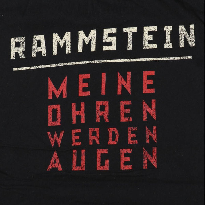 RAMMSTEIN band t-shirt, men's size M. cotton black type Vintage Second Hand