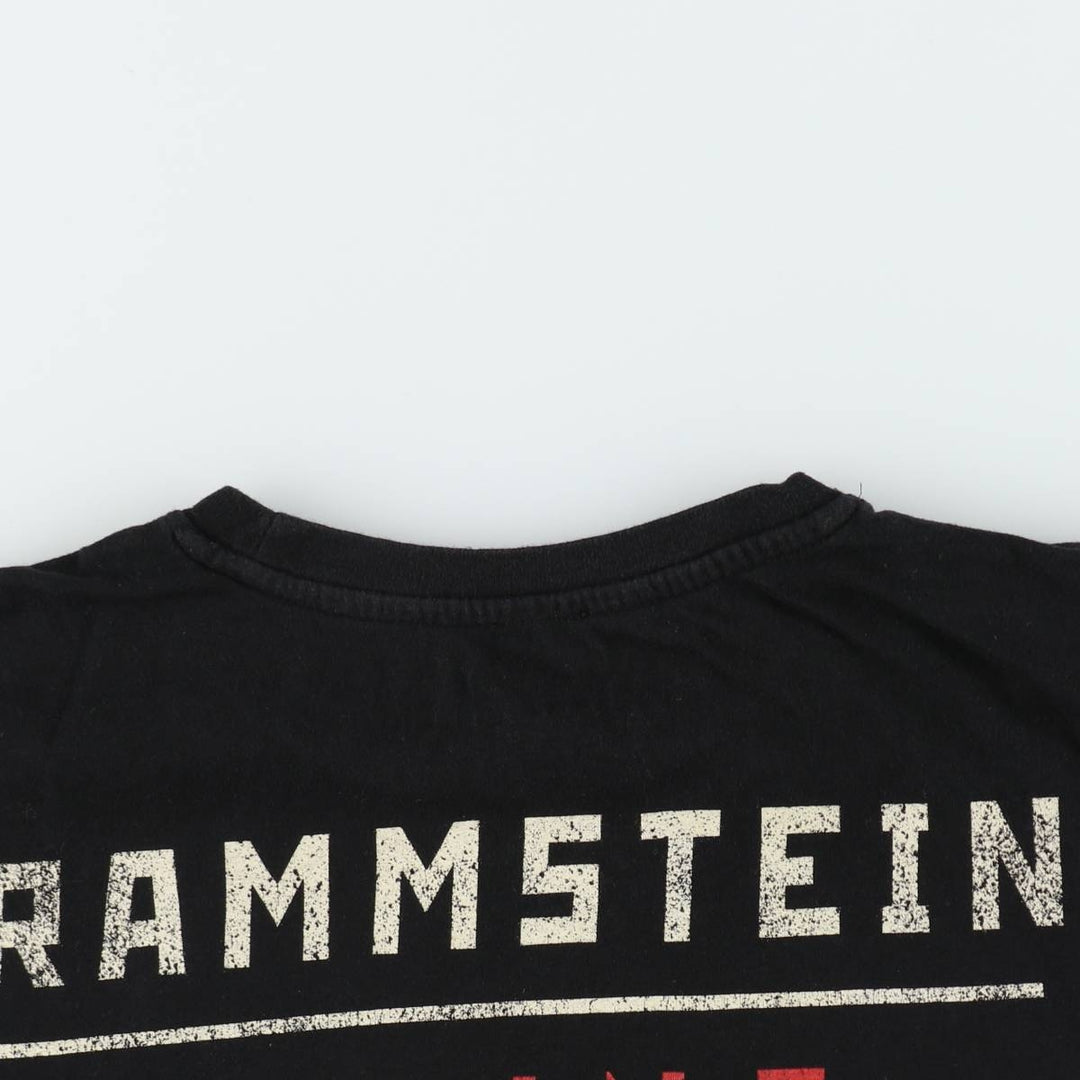 RAMMSTEIN band t-shirt, men's size M. cotton black type Vintage Second Hand