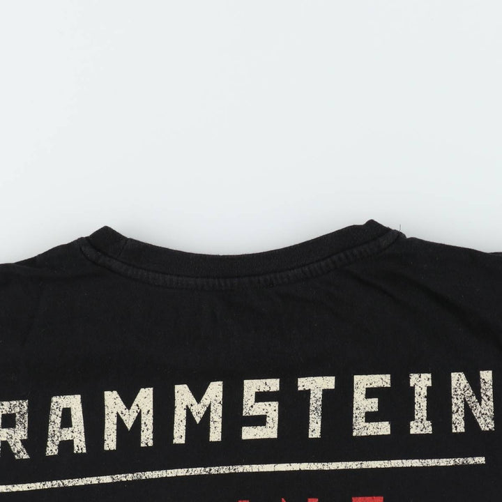 RAMMSTEIN band t-shirt, men's size M. cotton black type Vintage Second Hand