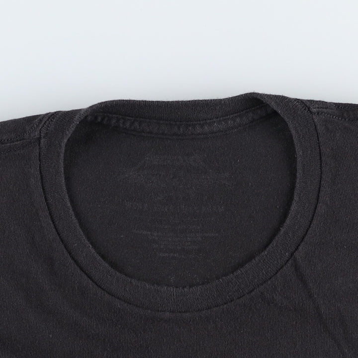 METALLICA Metallica Band T-shirt Band T Men's L size unclear black type Vintage Second Hand