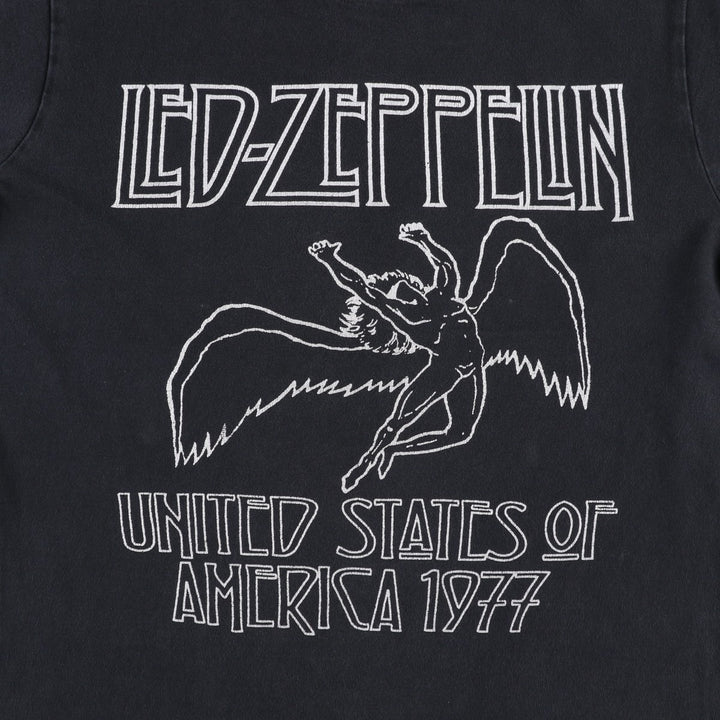 SEL LED ZEPPELIN Band T-shirt (Men's size L equivalent) cotton black type Vintage Second Hand