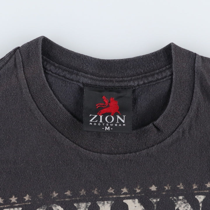 ZION Johnny Cash band t-shirt (men's size M) cotton black type Vintage Second Hand