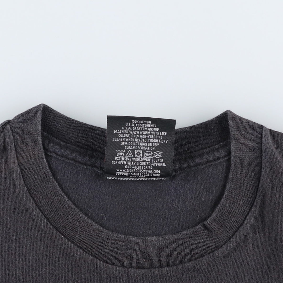 ZION Johnny Cash band t-shirt (men's size M) cotton black type Vintage Second Hand