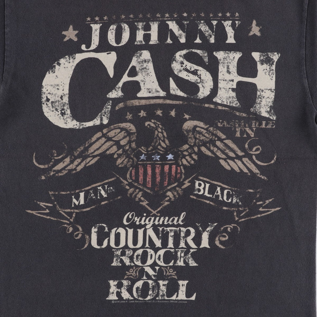ZION Johnny Cash band t-shirt (men's size M) cotton black type Vintage Second Hand