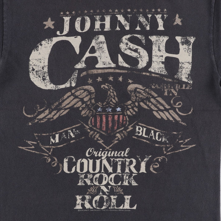 ZION Johnny Cash band t-shirt (men's size M) cotton black type Vintage Second Hand