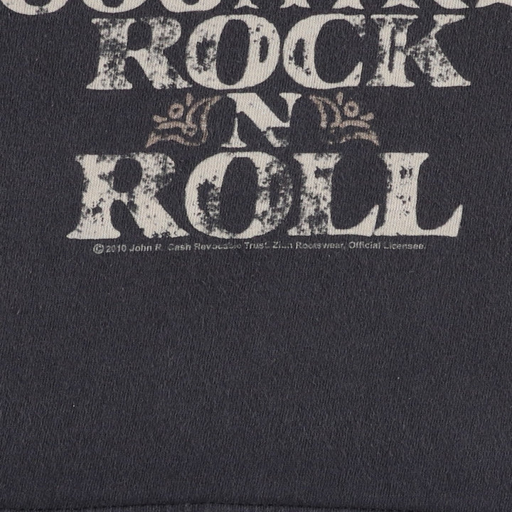 ZION Johnny Cash band t-shirt (men's size M) cotton black type Vintage Second Hand