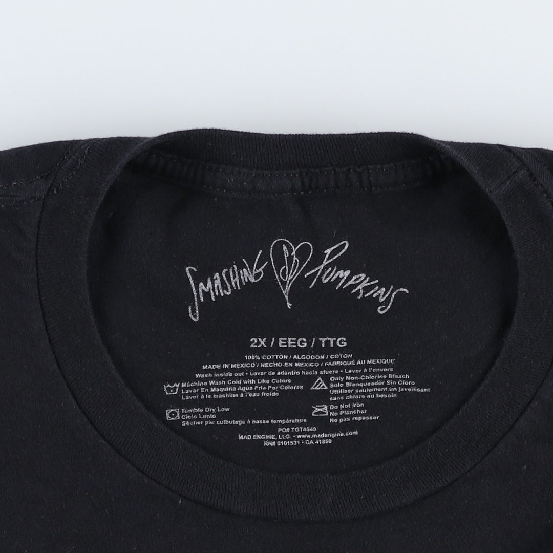 THE SMASHING PUMPKINS Smashing Pumpkins Band T-shirt Band T Men's XXL equivalent cotton black type Vintage Second Hand