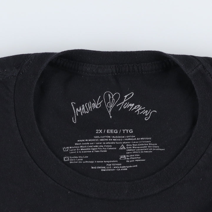 THE SMASHING PUMPKINS Smashing Pumpkins Band T-shirt Band T Men's XXL equivalent cotton black type Vintage Second Hand