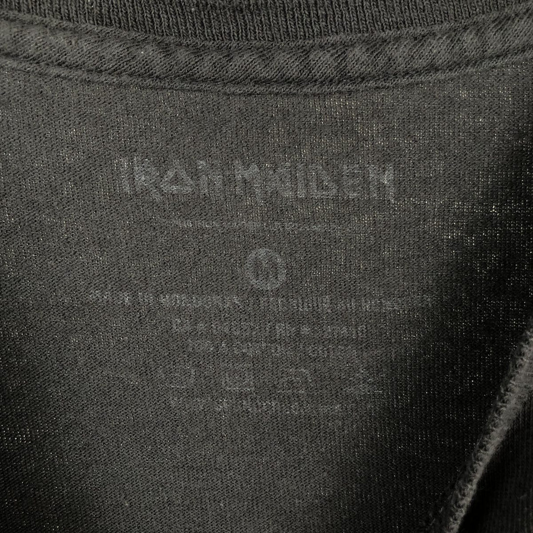 IRON MAIDEN Iron Maiden Band T-shirt Band T Men's M size unclear black type Vintage Second Hand