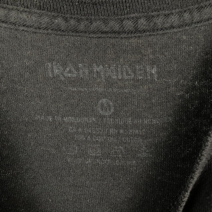 IRON MAIDEN Iron Maiden Band T-shirt Band T Men's M size unclear black type Vintage Second Hand