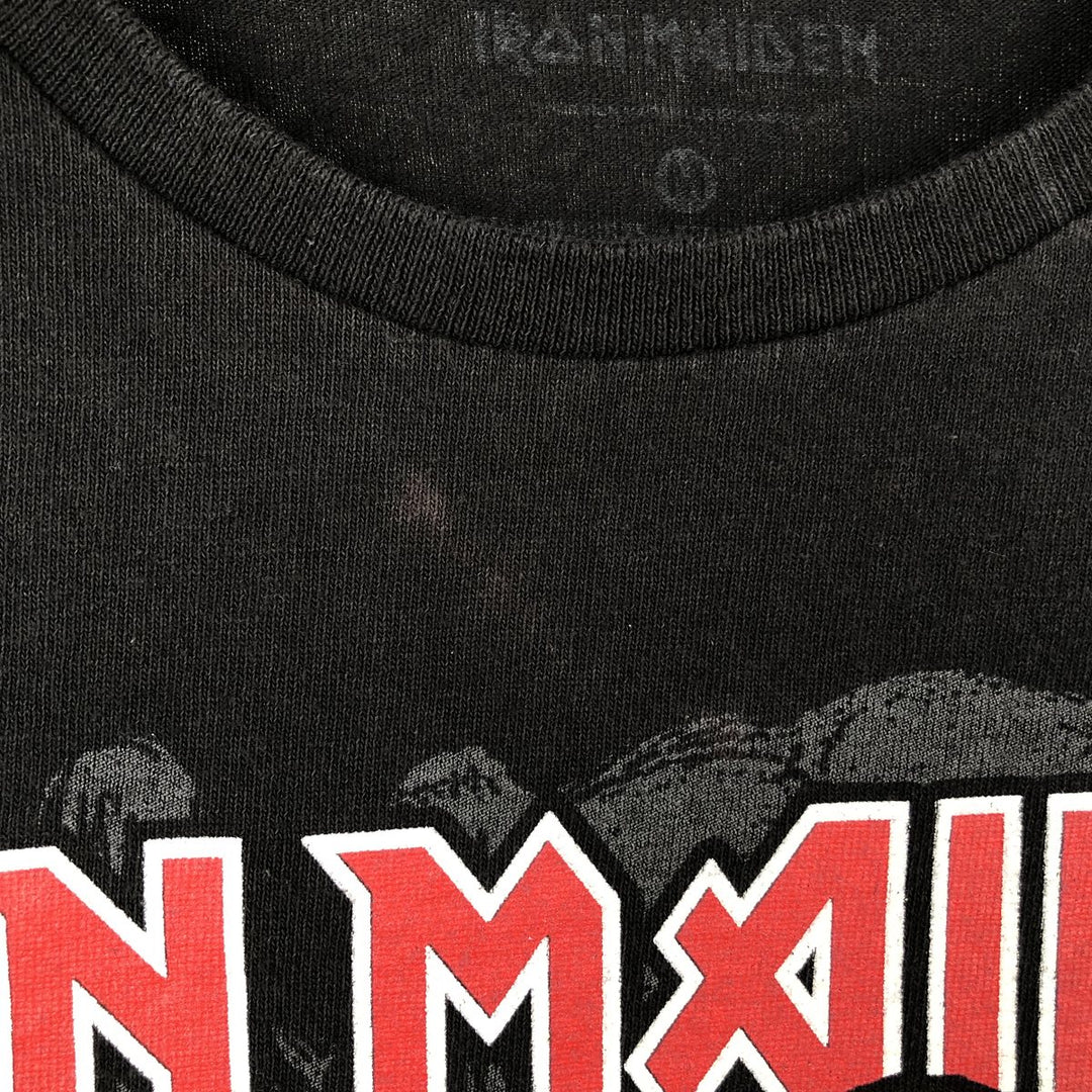 IRON MAIDEN Iron Maiden Band T-shirt Band T Men's M size unclear black type Vintage Second Hand
