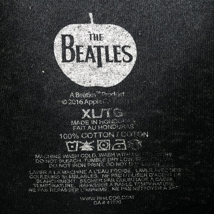 THE BEATLES Band T-shirt, Band T, Men's XL size cotton black type Vintage Second Hand