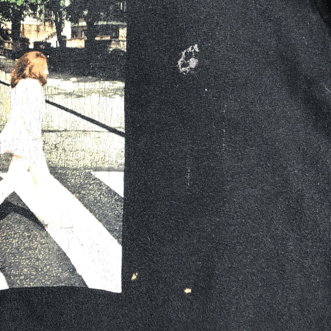 THE BEATLES Band T-shirt, Band T, Men's XL size cotton black type Vintage Second Hand