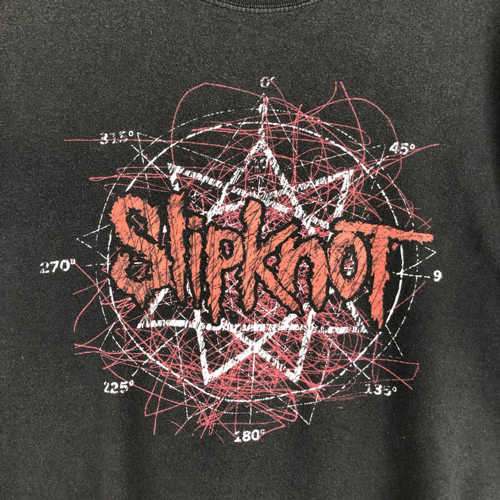 SLIPKNOT Slipknot Band T-shirt Band T Men's L size unclear black type Vintage Second Hand