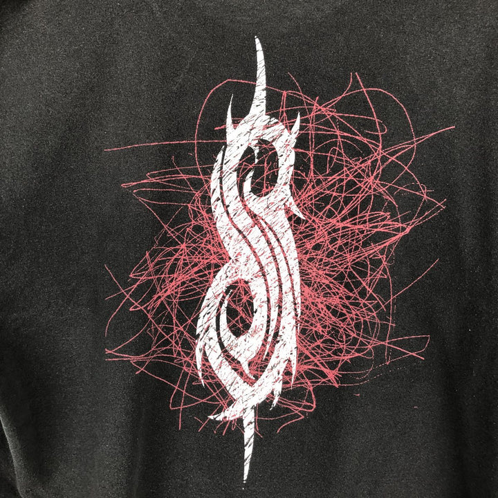 SLIPKNOT Slipknot Band T-shirt Band T Men's L size unclear black type Vintage Second Hand