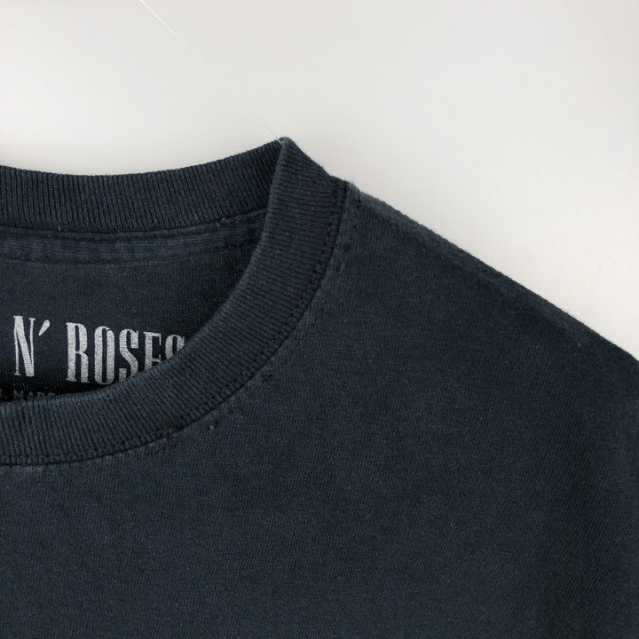 GUNS N' ROSES Guns N' Roses Band T-shirt Band Tee Men's M size cotton navy blue type Vintage Second Hand