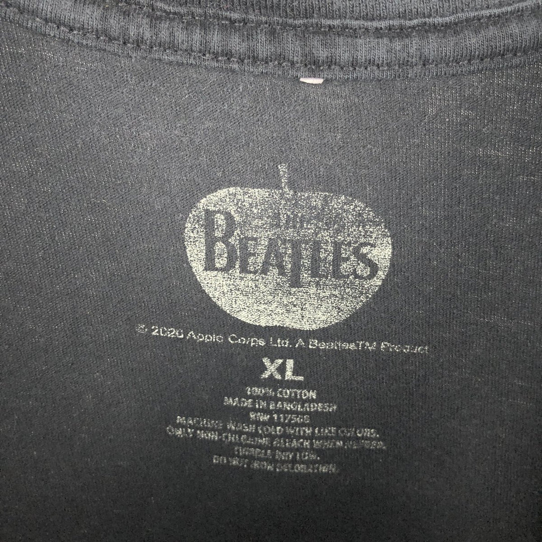 THE BEATLES Band T-shirt, Band T, Men's XL size cotton black type Vintage Second Hand