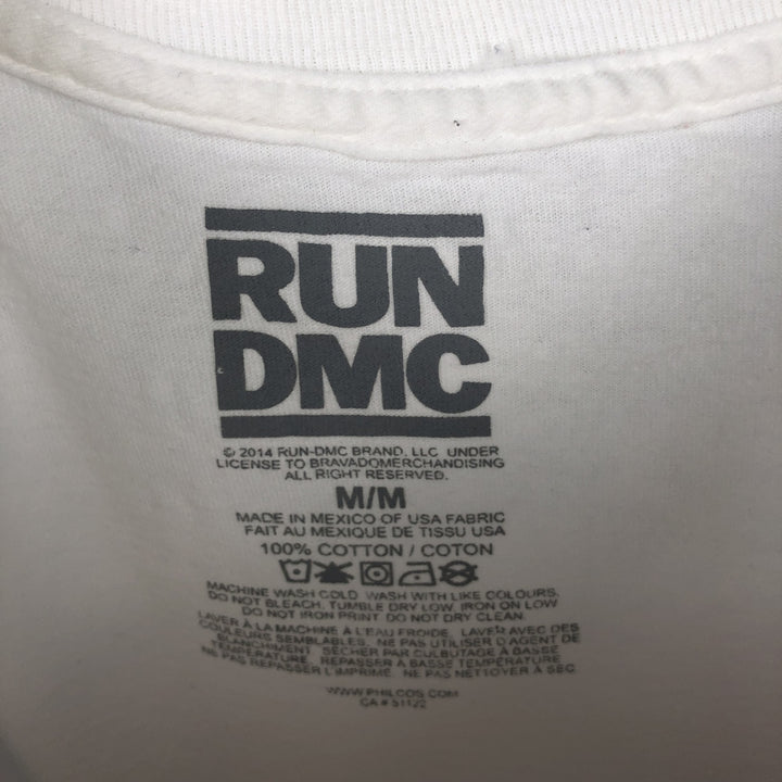 RUN DMC Rap T-shirt, Men's Size Medium cotton white type Vintage Second Hand