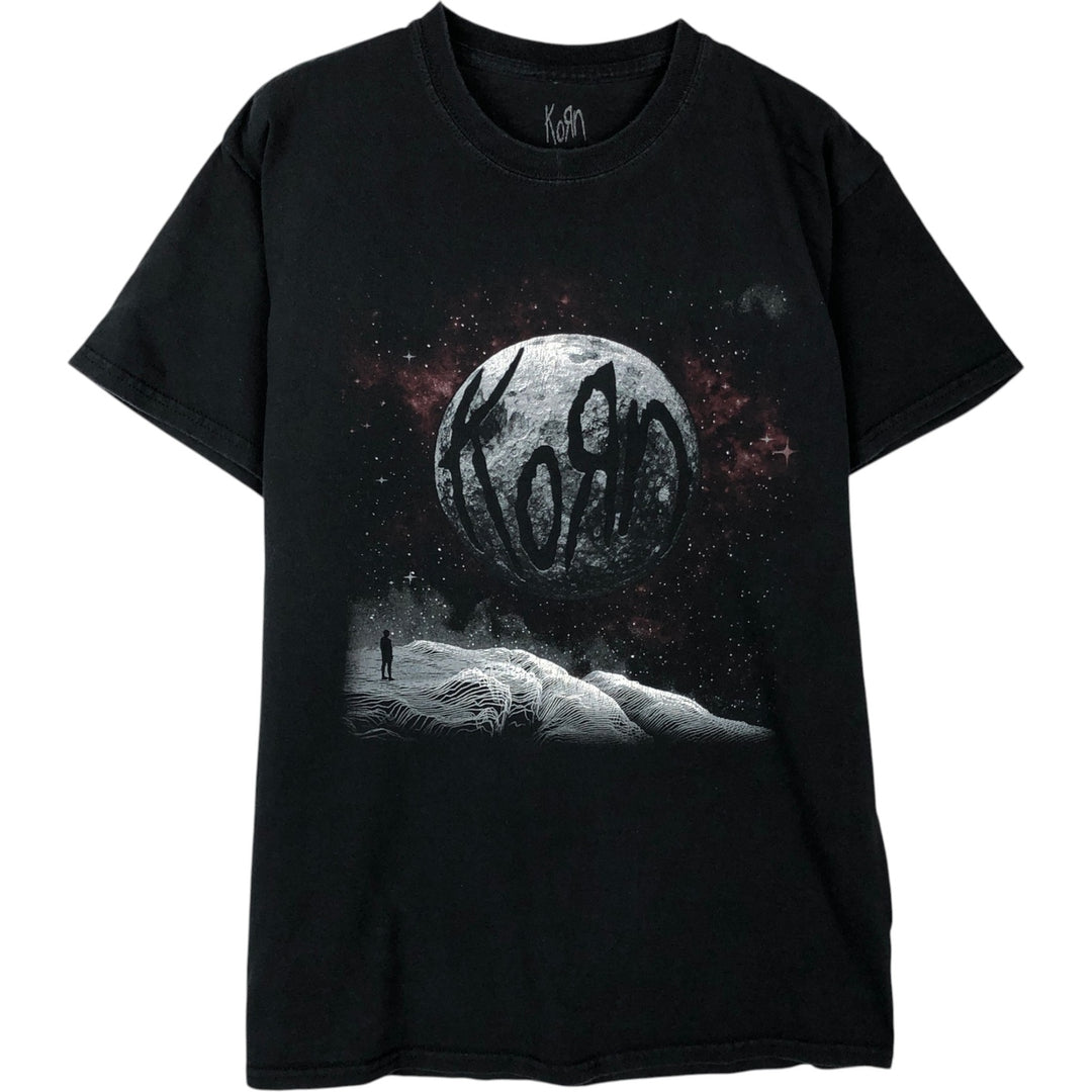 KORN band T-shirt, band T, men's size M cotton black type Vintage Second Hand