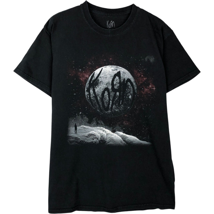 KORN band T-shirt, band T, men's size M cotton black type Vintage Second Hand
