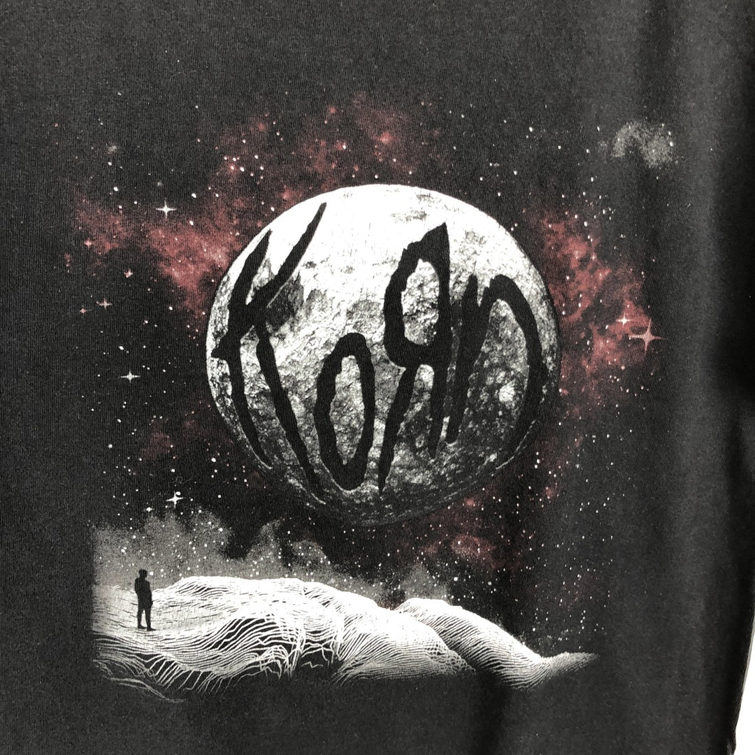 KORN band T-shirt, band T, men's size M cotton black type Vintage Second Hand