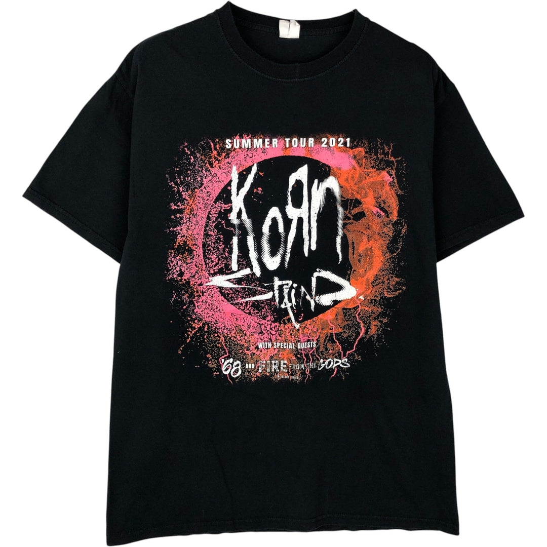 Fruit of the Loom Korn Band T-shirt, Men's Size M (approx.) unclear black type Vintage Second Hand