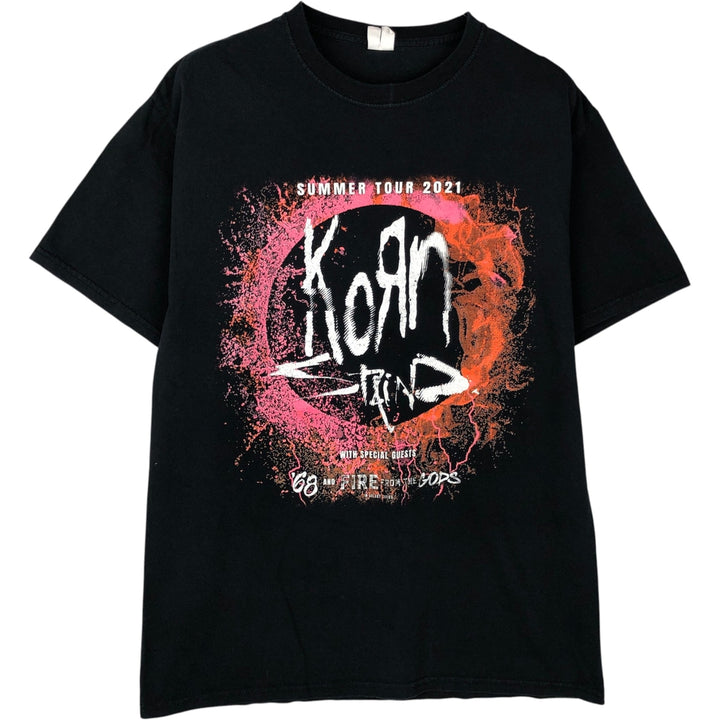 Fruit of the Loom Korn Band T-shirt, Men's Size M (approx.) unclear black type Vintage Second Hand